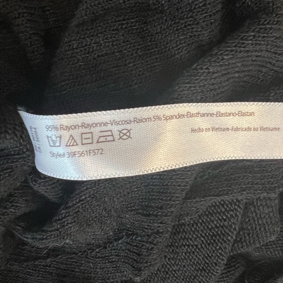 M Initmately Free People Black sheer tunic knit flow top 3/4 sleeve NEW $40 tag - Picture 10 of 11